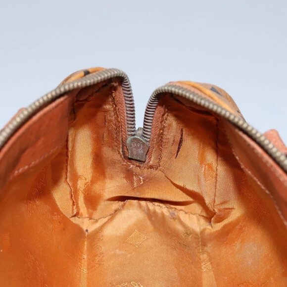 MCM Logogram Vicetos Hand Bag PVC Leather 2way Brown Gold Auth BA1440 - Picture 13 of 16